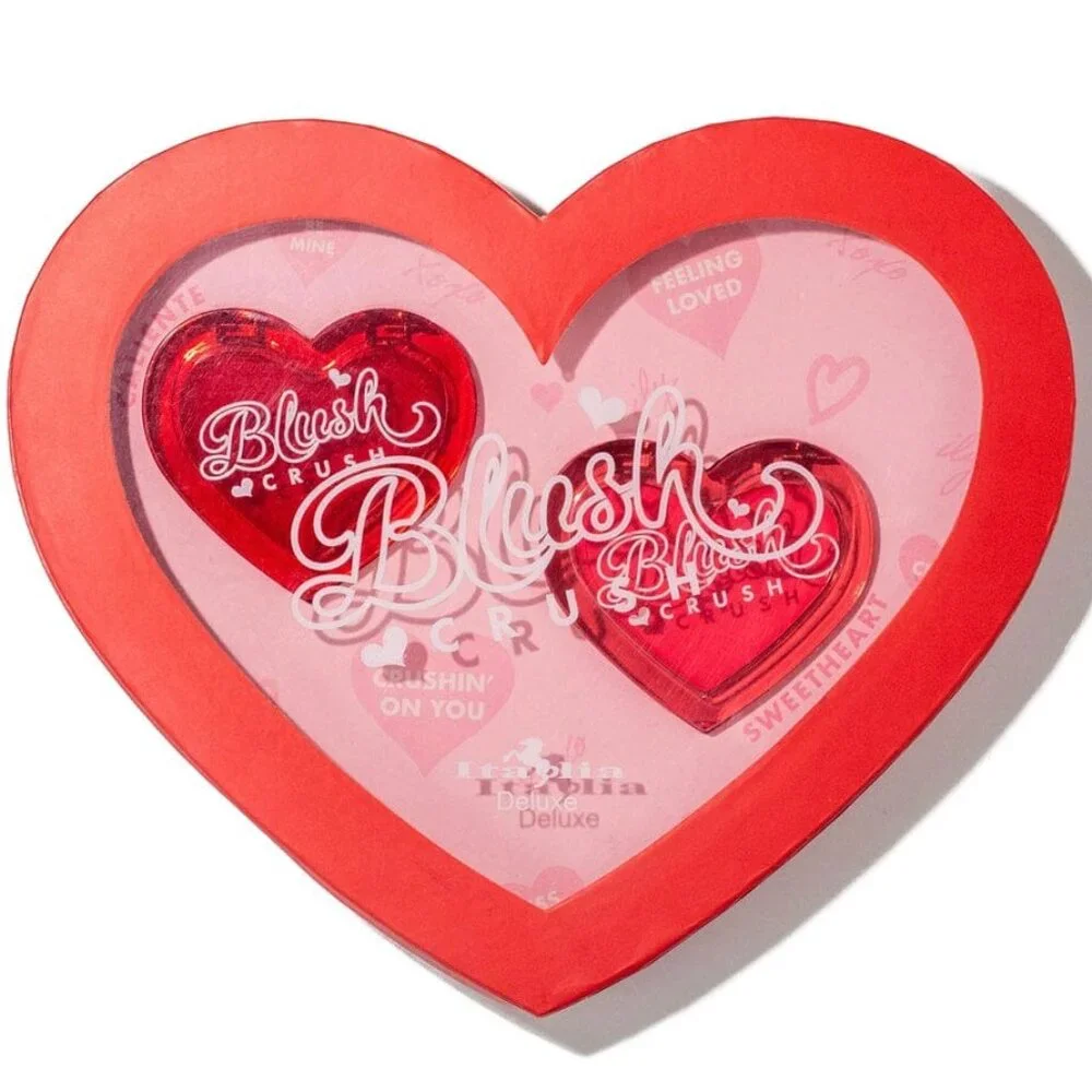 💕 Italia Deluxe Blush Crush Lip & Cheek Balm Duo Gift Set 🌹 Heart Shaped
